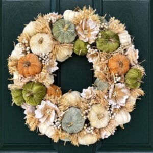 VELVET PUMPKIN DECORATIVE WREATH VELVET PUMPKIN DECORATIVE WREATH