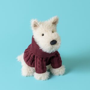 Jellycat Munro Scottie Dog ‘Winter Jumper’ Jellycat Munro Scottie Dog 'Winter Jumper'