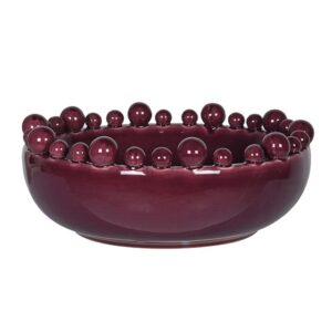 Ceramic Burgundy Bobble Bowl