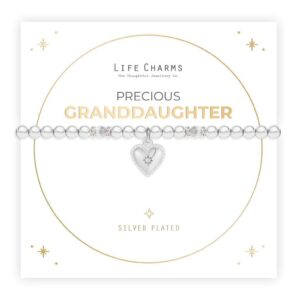 Granddaughter Silver charm bracelet with Christmas sleeve
