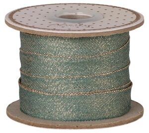 Maileg Ribbon, W: 13 mm x L: 10m – Green/Gold Maileg Ribbon, W: 13 mm x L: 10m Green/Gold