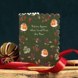 Robins Appear (Dark Green) Mini Card Robins Appear (Dark Green) Mini Card