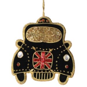 Handmade Jewelled Black Cab Decoration Handmade Jewelled Black Cab Decoration