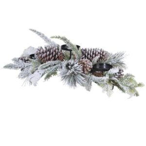 Snowy mixed Pine Candle Stand/Table Decoration Snowy mixed Pine Candle Stand/Table Decoration