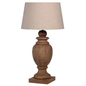 Natural Wood Table Lamp with Shade Natural Wood Table Lamp with Shade