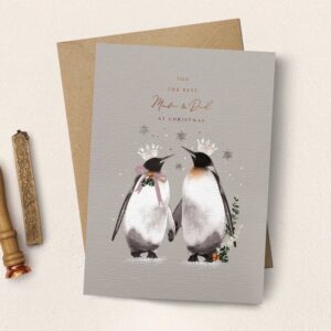 Best Mum And Dad at Christmas Card