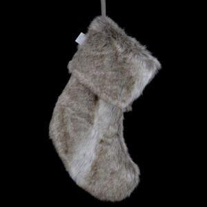 Brown Faux Fur Christmas Stocking Brown Faux Fur Christmas Stocking