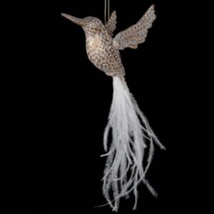 Gold Feather Hummingbird Decoration Gold Feather Hummingbird Decoration