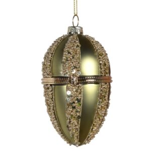 Green and Gold Box Egg Openable Bauble Green and Gold Box Egg Openable Bauble