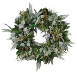 Large Artificial Country Style Mixed Greenery & Eucalyptus Wreath Large Artificial Country Style Mixed Greenery & Eucalyptus Wreath