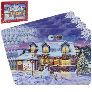 Magic of Xmas House Placemats Set of 4