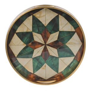 Set of 2 Gold Mosaic Trays Set of 2 Gold Mosaic Trays