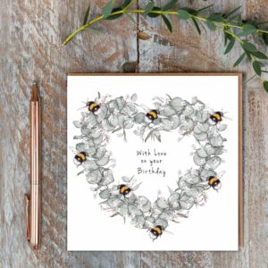 With Love On Your Birthday (Bees & Eucalyptus) Card