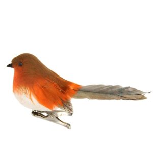 Acrylic Clip-on Dec 11cm – Feather Robin Acrylic Clip on Dec 11cm Feather Robin