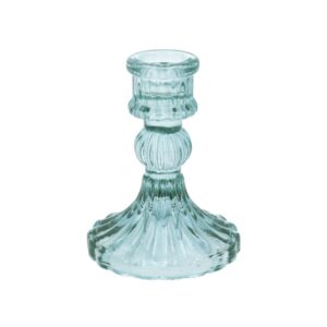 Blue glass candlestick classic Blue glass candlestick classic
