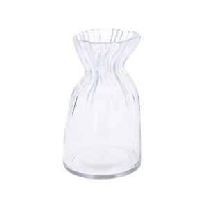 Clear Glass Scrunch Vase, Sml Clear Glass Scrunch Vase, Sml