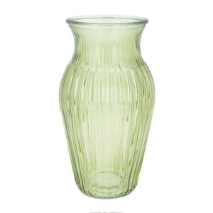 Olive Green Glass Classic Vase, Lrg Olive Green Glass Classic Vase, Lrg