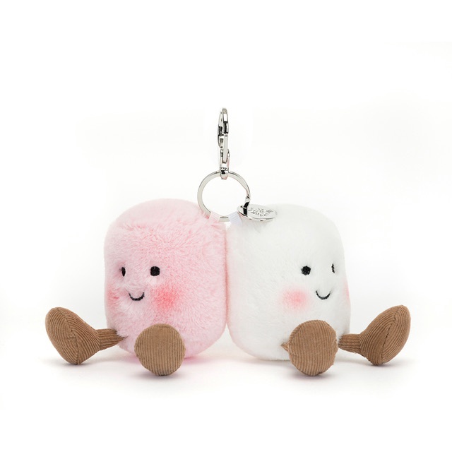 Jellycat Amuseables Pair Of Marshmallows Bag Charm Jellycat Amuseables Pair Of Marshmallows Bag Charm