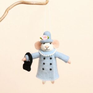 Felt Fancy Mouse Hanging Decoration Felt Fancy Mouse Hanging Decoration