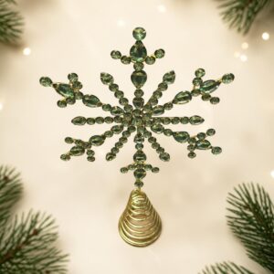 Green Rhinestone Tree Topper