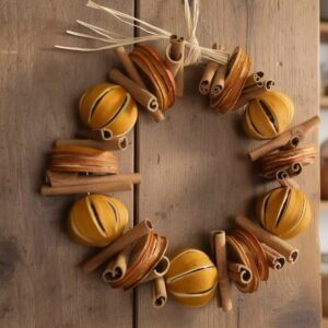 Fragrant Dried Orange & Cinnamon Sticks Wreath