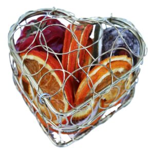 Fragrant Botanical Metal Gold Heart Cage