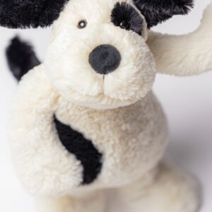 Jellycat Bashful Black & Cream Puppy – small Jellycat Bashful Black & Cream Puppy small