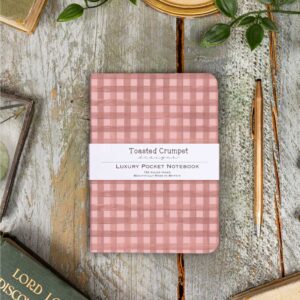 Heather Blush (Check) A6 Lined Pocket Notebook