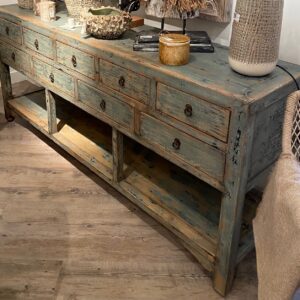 Grey Wash 9 Drawer Desk/Sideboard Grey Wash 9 Drawer Desk/Sideboard