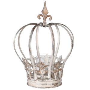Distressed Crown Candle Holder Distressed Crown Candle Holder
