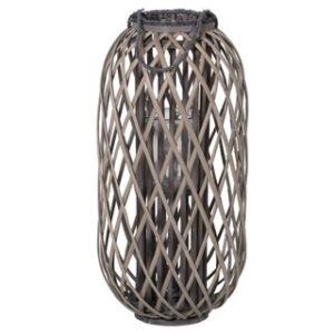Willow Grey Candle Lantern Large